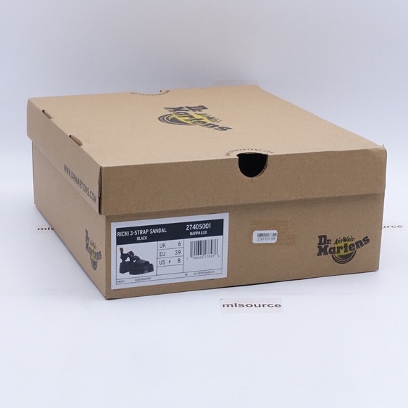 NEW Dr. Martens Ricki 3 Strap Platform Sandals 27405001 Black - Picture 6 of 9